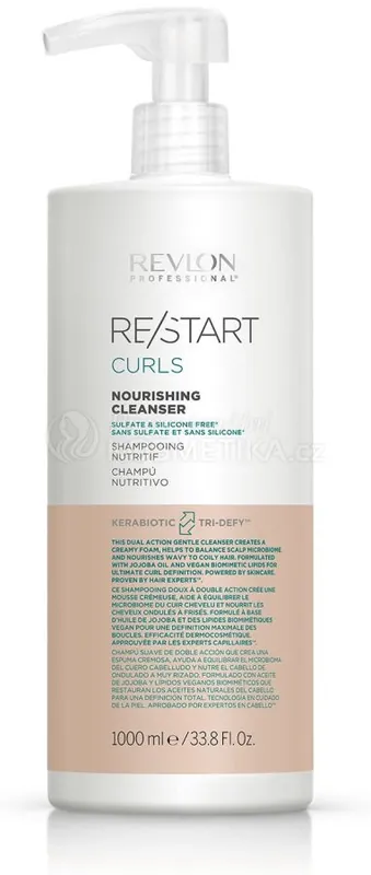 Víkendová Akce Revlon Professional Restart Curls Shampoo - Vyživující šampon na kudrnaté vlasy 1000 ml