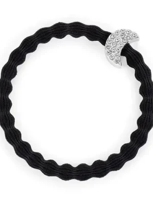 By Eloise London Silver Diamanté Moon Black . Levný