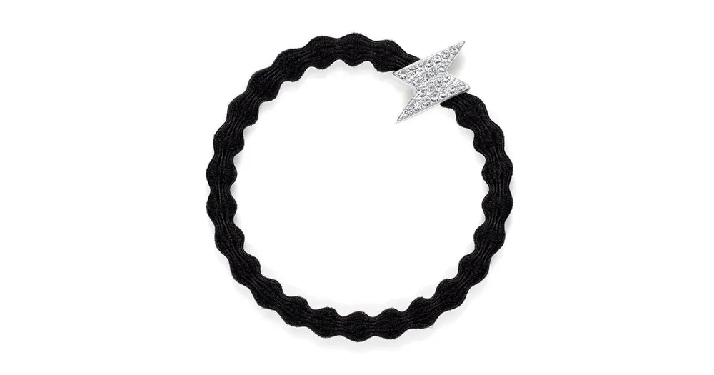 By Eloise London Silver Diamanté Bolt Black . Sleva