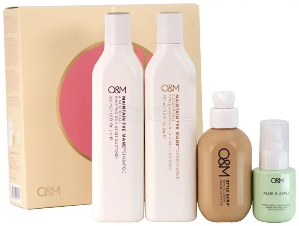 O&M Promo Christmas Pack Daily Ritual - Šampon 350 ml + kondicionér 350 ml + stylingový krém 150 ml + vlasová mlha 30 ml Dárková sada Oblíbený