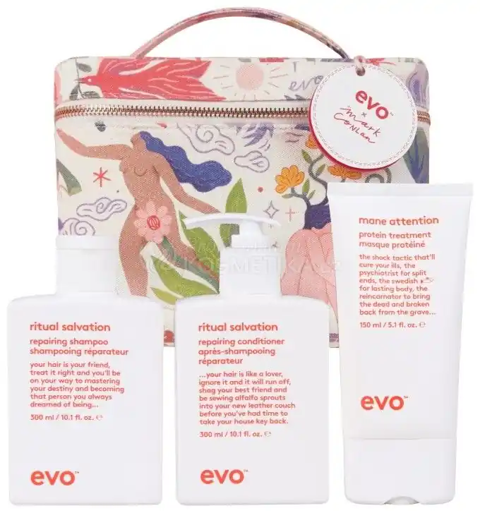 Evo Wonderlocks Repair Set - Šampon 300 ml + kondicionér 300 ml + maska na vlasy 150 ml Dárková sada Akční Nabídka