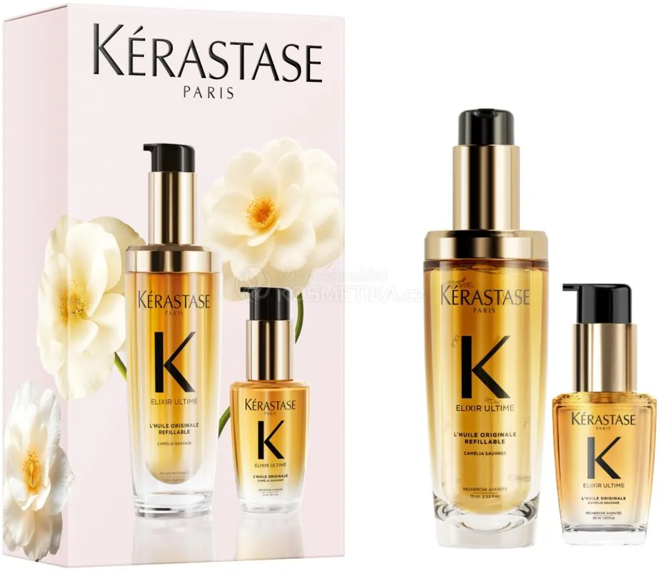 Super Cena Kérastase Elixir Ultime Duo Spring Set - Zkrášlující vlasový olej 75 ml + zkrášlující vlasový olej 30 ml Dárková sada