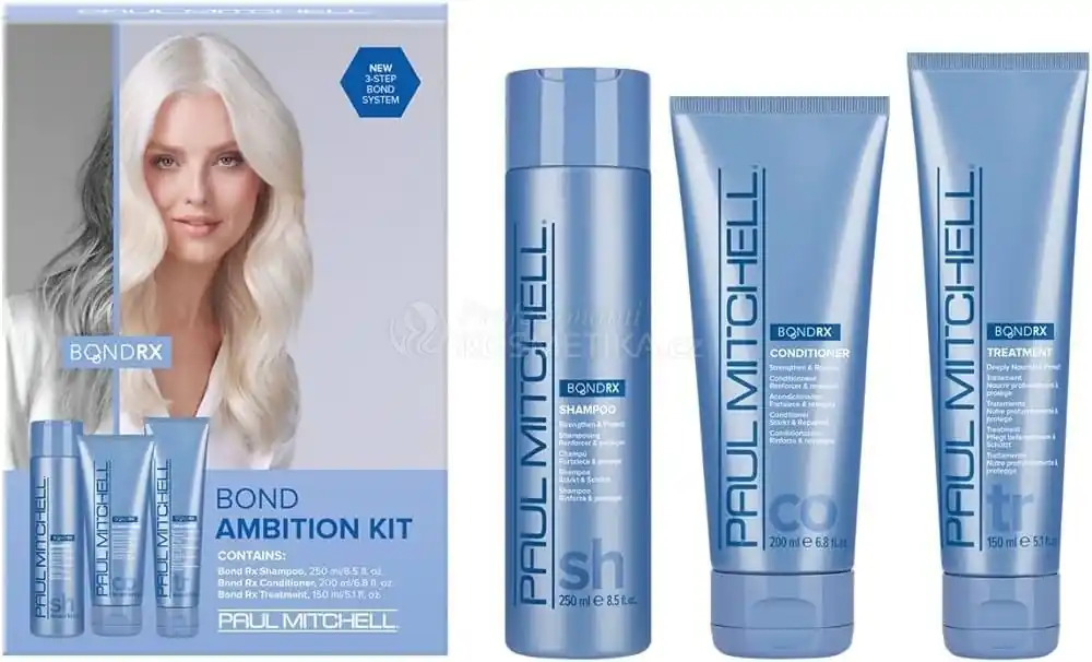 Bezpečná Platba Paul Mitchell Bond Rx Ambition Kit - Šampon 250 ml + kondicionér 200 ml + péče 150 ml Dárková sada