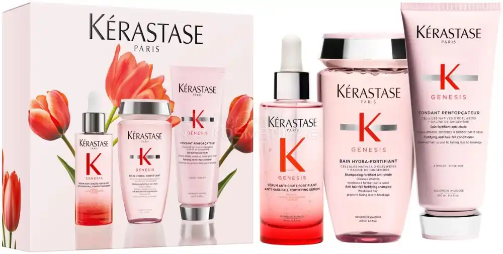 Originální Kérastase Genesis Trio Spring Set - Jemný posilující šampon 250 ml + kondicionér 200 ml+ denní sérum 90 ml Dárková sada