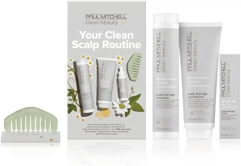 Nízká Cena Paul Mitchell Clean Beauty Scalp Therapy Set - Šampon 250 ml + kondicionér 250 ml + sérum 50 ml Dárková sada