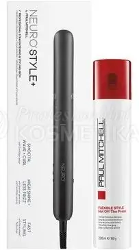 Paul Mitchell Neuro Style Protect Duo - Žehlička na vlasy + tepelný štít ve spreji 200 ml Dárková sada Zlevněný