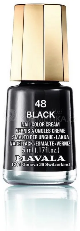 Mavala Minicolor Nail Care - Lak na nehty č. 47 Black 5 ml Značkový