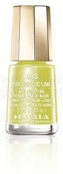 Mavala Minicolor Nail Care - Lak na nehty č. 985 Psychedelic Lime 5 ml Finální Výprodej