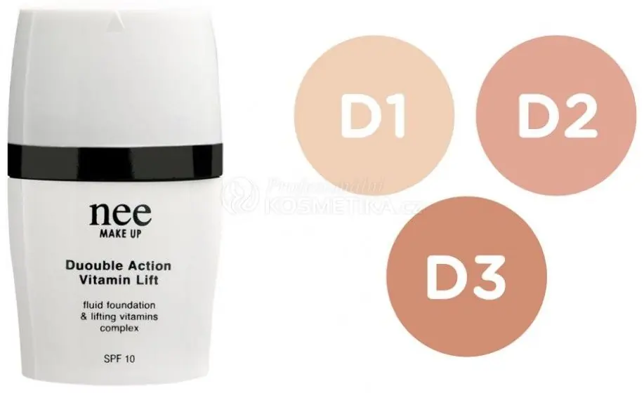Nee Duouble Action Vitamin Lift Fluid Foundation&Lifting - Tekutý make-up s liftingovým efektem D2 30ml Nová Kolekce