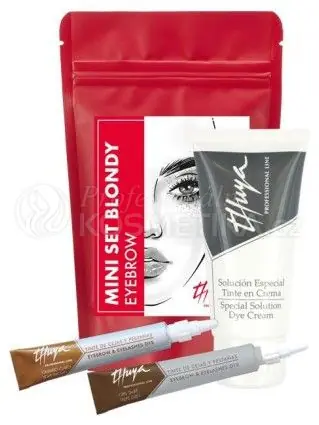 Bezpečná Platba Thuya Professional Line Mini Set na obočí Blond - Barva na řasy světle hnědá 14 ml + barva na vlasy béžovo šedá 14 ml + kysličník v krému 50 ml Dárková sada