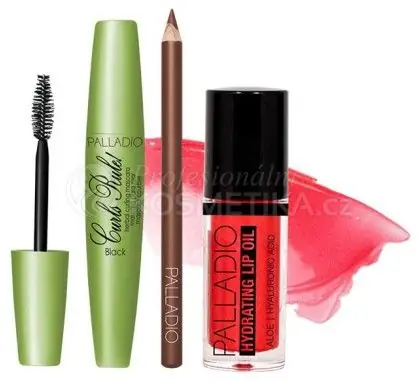 Hit Sezóny Palladio Lip Set - Řasenka 10 ml + tužka narty natural 1 ks + hydratační olej na rty Dárková sada