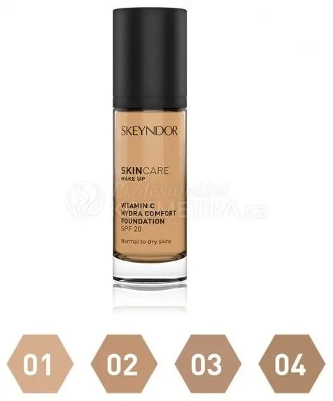 Pouze Dnes Skeyndor SkinCare Vitamin C Hydra Comfort Foundation Make-up - Hydratační make-up s Vitamínem C č.4 30ml