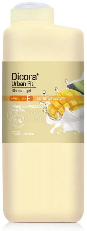 Dicora Shower Gel Urban Fit Mango & Avocado - Sprchový gel mango a avokádový olej 400 ml Ověřený