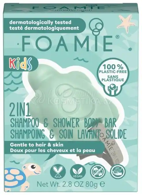 Foamie 2in1 Shower Body Bar for Kids Mango & Coconut - Tuhá sprchová péče 2V1 pro děti 80 g Hit Sezóny