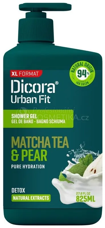 Dokud Zásoby Vydrží Dicora Urban Fit Detox Matcha Tea Shower Gel - Sprchový gel matcha a hruška 825 ml