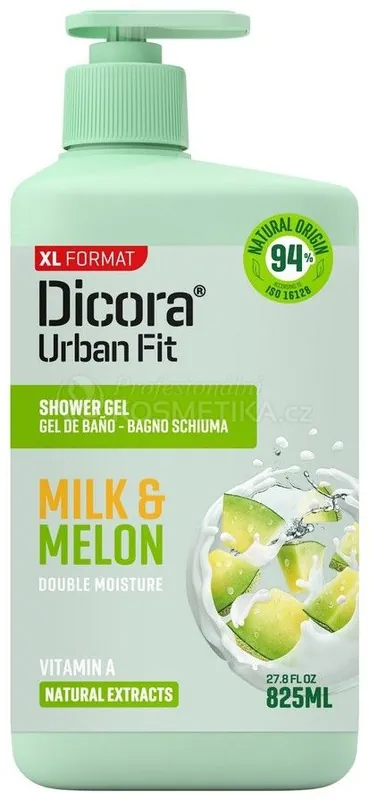 Dicora Shower Gel Milk & Melon - Sprchový gel mléko a meloun 825 ml Autentický