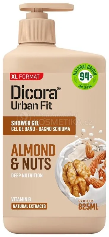 Dicora Urban Fit Shower Gel - Sprchový gel mandle a ořech 825 ml Horká Nabídka