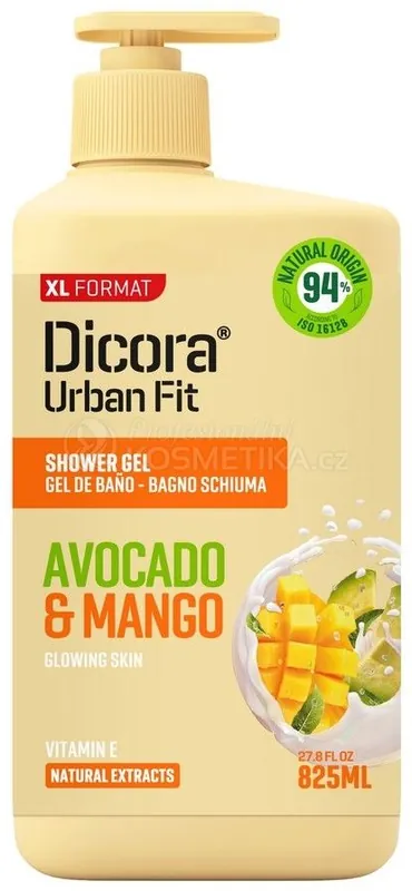 Výhodná Nabídka Dicora Shower Gel Urban Fit Mango & Avocado - Sprchový gel mango a avokádový olej 825 ml