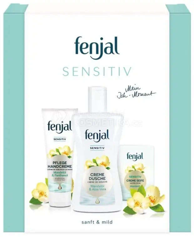 Nejlepší Cena Fenjal Sensitiv Set - Pečující krém na ruce 75 ml + krémový sprchový gel 200 ml + tuhé mýdlo 100 g Dárková sada