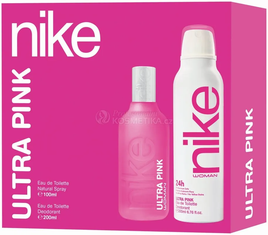 Nike Ultra Pink Woman set - EDT 100 ml + Deodorant 200 ml Dárková sada Víkendová Akce