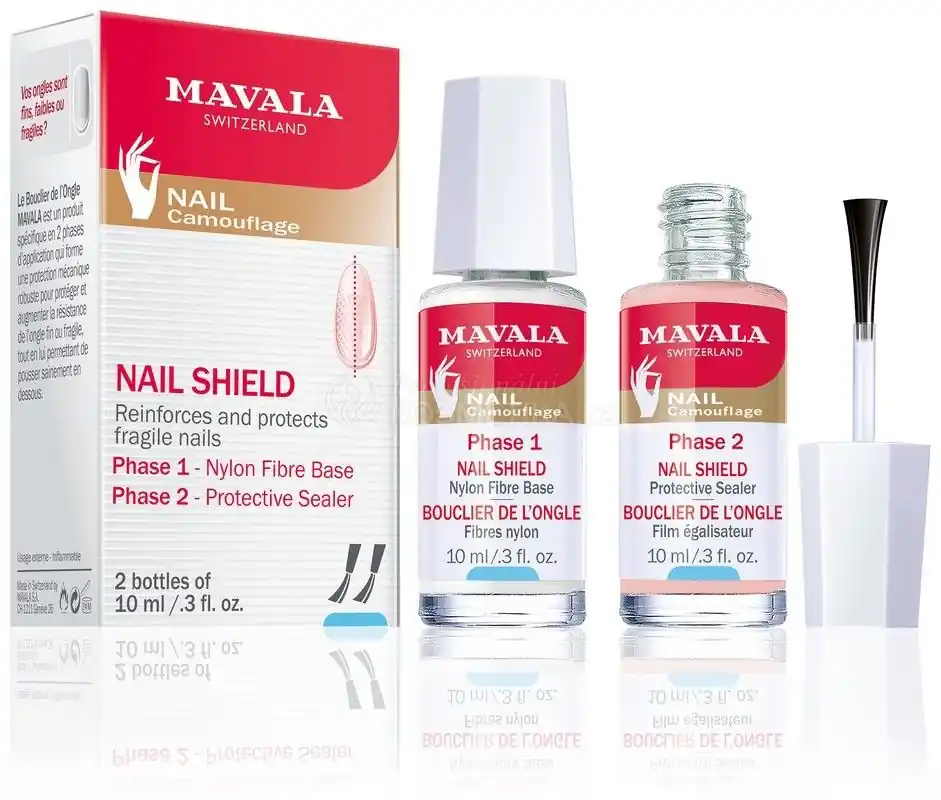 Omezená Nabídka Mavala Nail Shield - Dvoufázový posilující podlak 2x10 ml