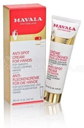 Mavala Anti-Spot Cream - Krém na ruce proti pigmentovým skvrnám 30 ml Dokud Zásoby Vydrží