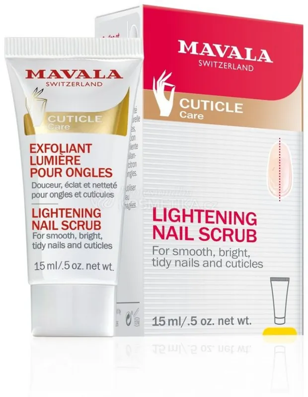 Objednat Nyní Mavala Lightening Nail Scrub Mask - Zesvětlující peeling na nehty a nehtovou kůžičku 15 ml