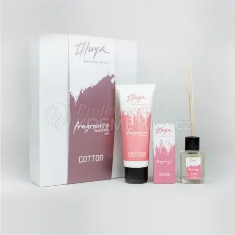Thuya Professional Line Fragrance Cotton Kit - Krém na ruce 75 ml + olej na nehty 14 ml vonný difuzér Dárková sada Autentický