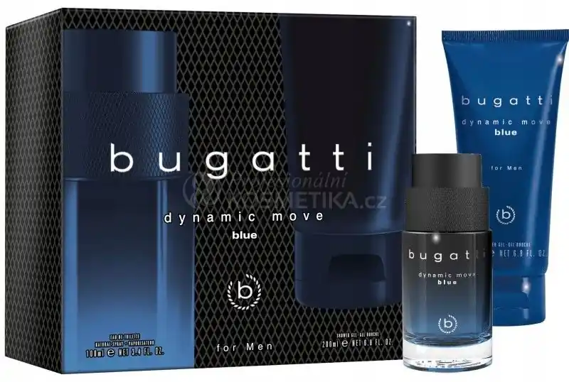 Sezónní Sleva Bugatti Dynamic Move Blue Set - EDT 100 ml + sprchový gel 200 ml Dárková sada