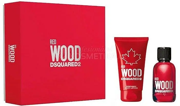 Aktuální Dsquared2 Red Wood Set - Tělové mléko 50 ml + EDT 30 ml Dárková sada