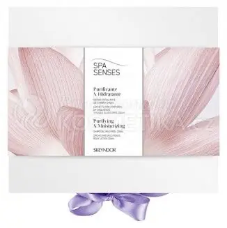Dokud Zásoby Vydrží Skeyndor Spa Senses Purifying and Moisturizing Set - Bahenní peeling 200 ml + mléko orchidej a divoká růže 200 ml Dárková sada