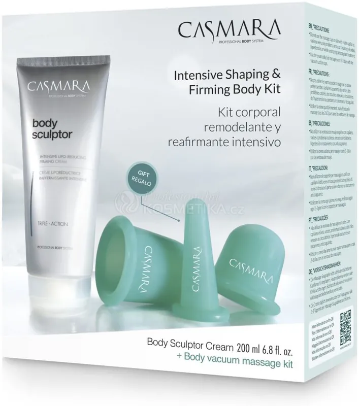 Vrácení Zdarma Casmara Body Sculptor Firming Body Kit - Zpevňující tělový krém 200 ml + masážní baňky 3ks Dárková sada