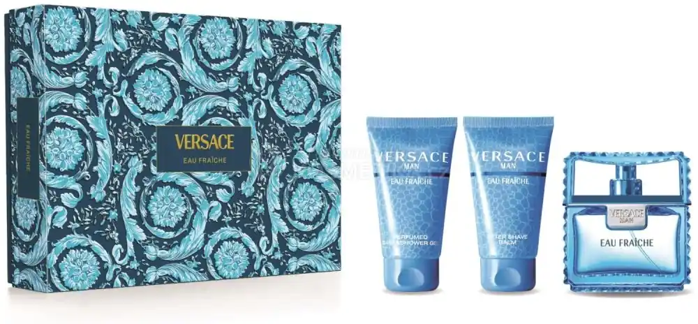 Versace Man Eau Fraiche Set - EDT 50 ml + sprchový gel 50 ml + balzám po holení 50 ml Dárková sada Speciální Cena