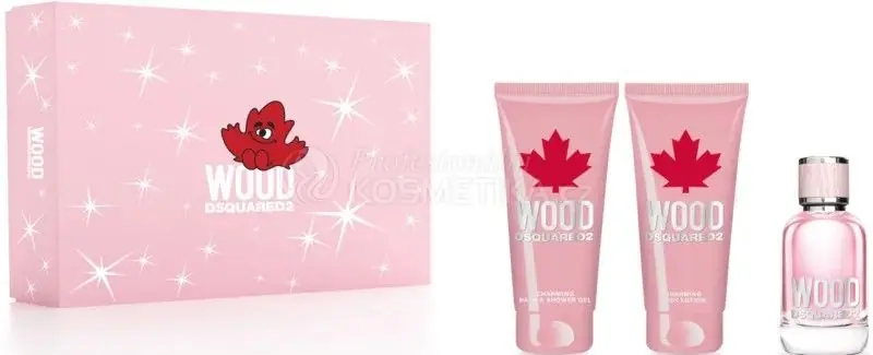 Dsquared2 Wood Pour Femme Set - EDT 50 ml + těloé mléko 100 ml + sprchový gel 100 ml Dárková sada Originální