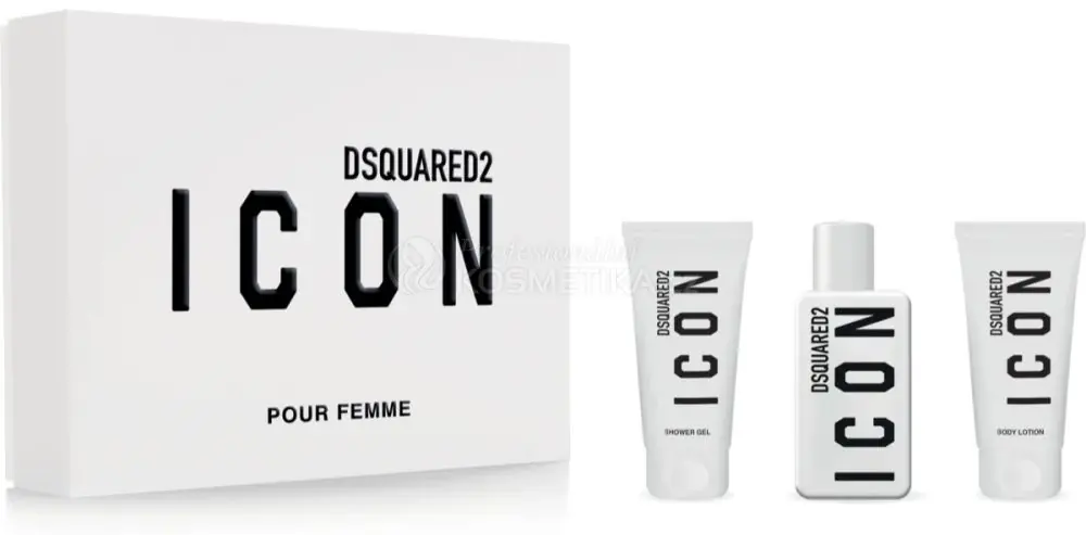Dsquared2 Icon for her Set - EDP 50 ml + sprchový gel 50 ml + tělové mléko 50 ml Dárková sada Hit Sezóny