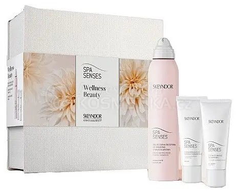 Skeyndor Spa Senses Welness Beauty Set - Pěnový sprchový gel 150 ml + peeling 50 ml + tělové mléko 30 ml Dárková sada Originální