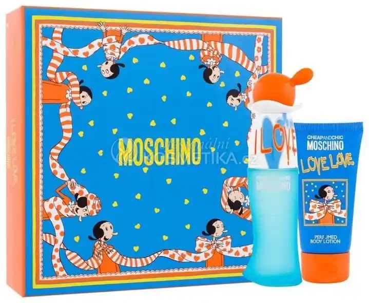 Moschino I Love Love Set - EDT 50 ml + tělové mléko 100 ml Dárková sada Zlevněný