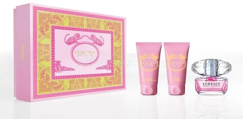 Versace Bright Crystal Set - EDT 50 ml + tělové mléko 50 ml + sprchový gel 50 ml Dárková sada Finální Výprodej