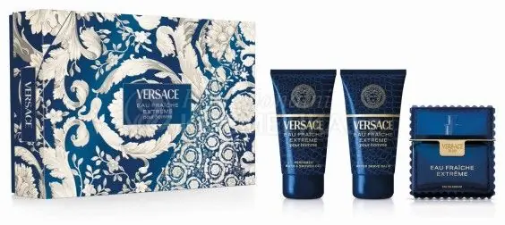 Víkendová Akce Versace Man Eau Fraiche Extreme Vánoční Set - EDP 50 ml + sprchový gel 50 ml + balzám po holení 50 ml Dárková sada