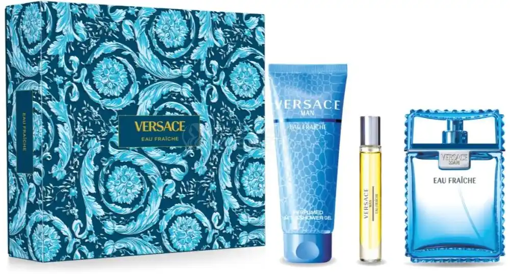 Versace Man Eau Fraiche Set II - EDT 100 ml + EDT 10 ml + sprchový gel 150 ml Dárková sada Zlevněný