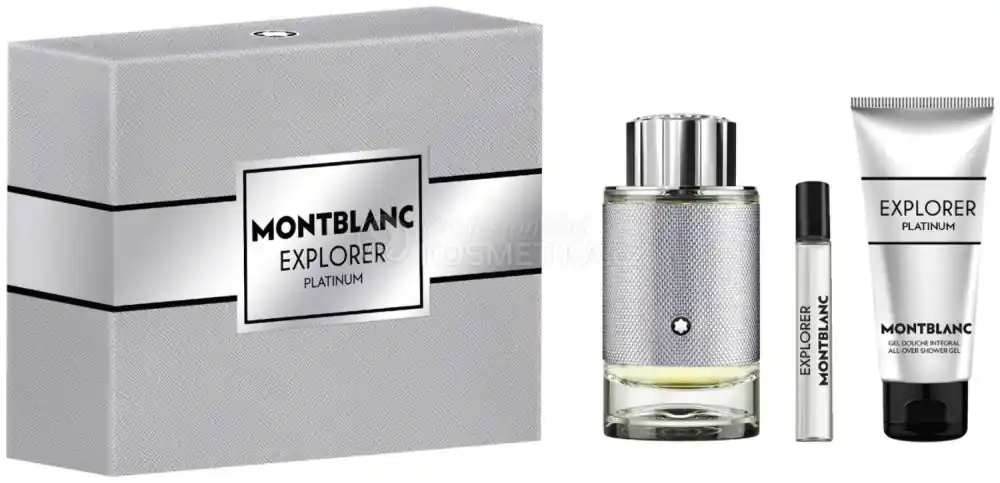 Odeslání Ihned MontBlanc Explorer Platinum Set - EDP 100 ml + EDP 7,5 ml + sprchový gel 100 ml Dárková sada