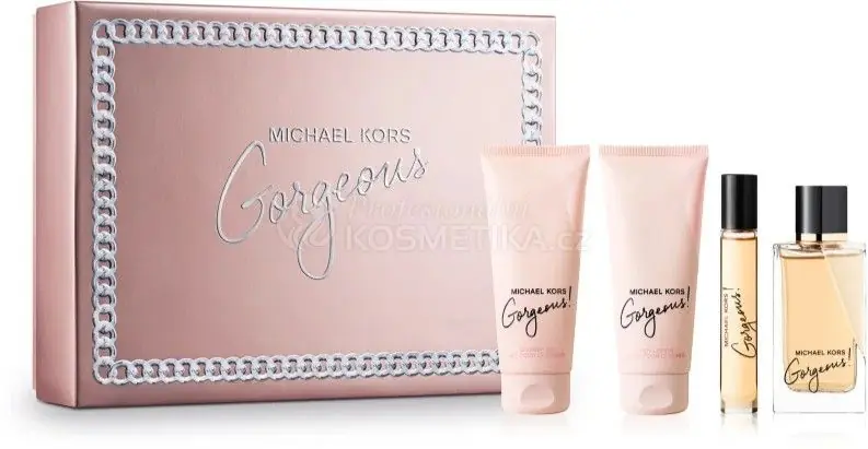 Michael Kors Gorgeous Set I - EDP 100 ml + EDP 10 ml + sprchový gel 100 ml + tělové mléko 100 ml Dárková sada Tovární Cena