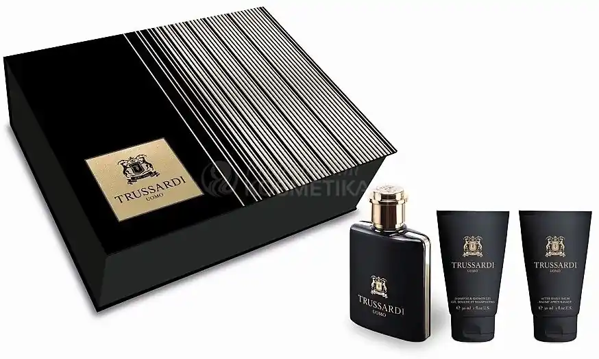Levný Trussardi Uomo - EDT 50 ml + Sprchový gel 30 ml + balzám po holení 30 ml Dárková sada
