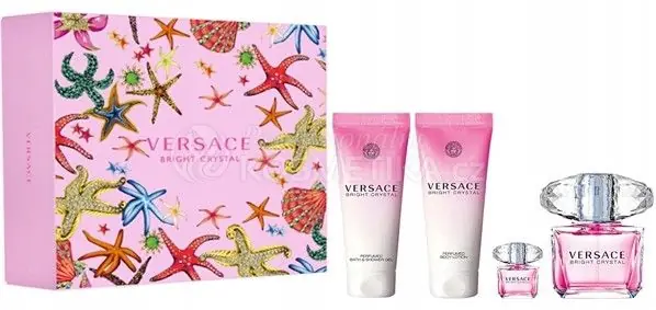 Nová Kolekce Versace Bright Crystal Set - EDT 90 ml + sprchový gel 100 ml + tělové mléko 100 ml + EDT 5 ml Dárková sada