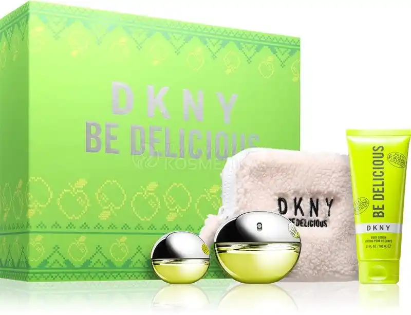 DKNY Be Delicious Set - EDP 100 ml + EDP 15 ml + tělové mléko 100 ml Dárková sada Zlevněný