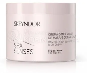 Skeyndor Spa Senses Bamboo and Lotus Riche Massage - masážní krémový koncentrát z bambusu a lotusu 500 ml Finální Výprodej