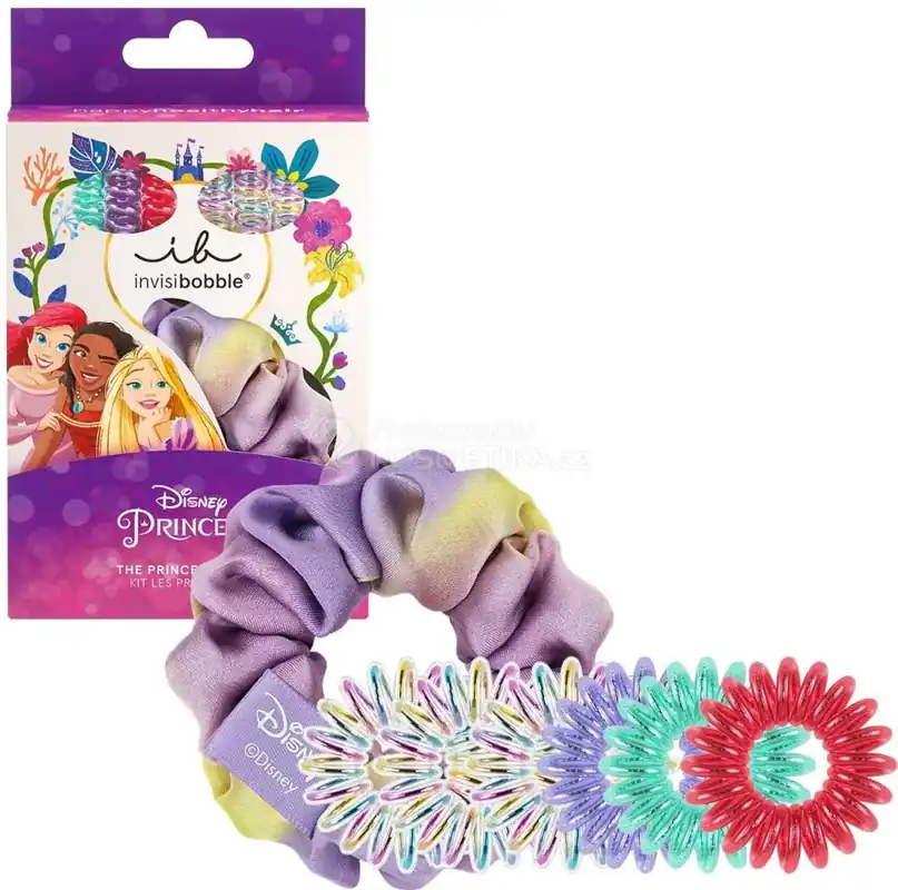 Nejlepší Cena Invisibobble KIDS Disney The Princesses Set - Gumička do vlasů Original 6x + Gumička do vlasů Sprunchie 1x Dárková sada