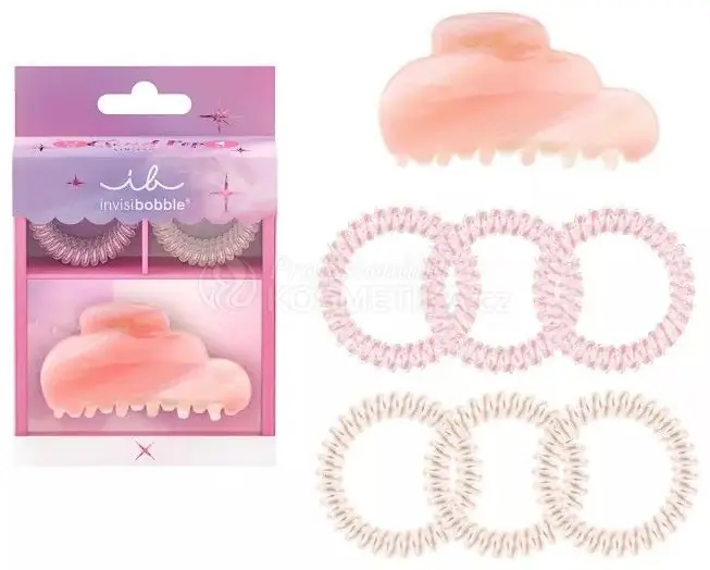 Ověřený Invisibobble CloudPop Set - gumička do vlasů 6 x + skřipec 1 x Dárková sada