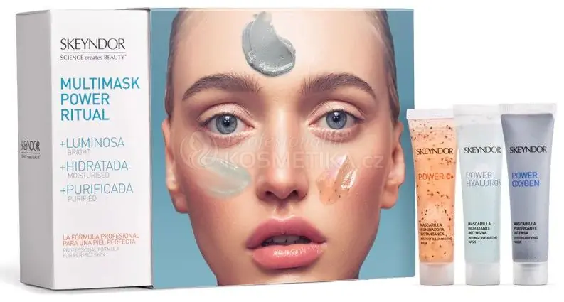 Levný Skeyndor Multimask Power Ritual Travel Size Set - Maska Power C+ 15 ml + maska power hyaluronic 15 ml + maska power oxygen 15 ml Dárková sada