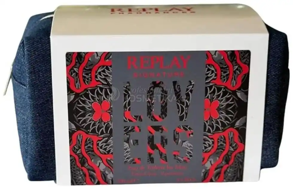 Oblíbený Replay Signature Lovers Man Set - EDT 30 ml + kosmetická taštička Dárková sada